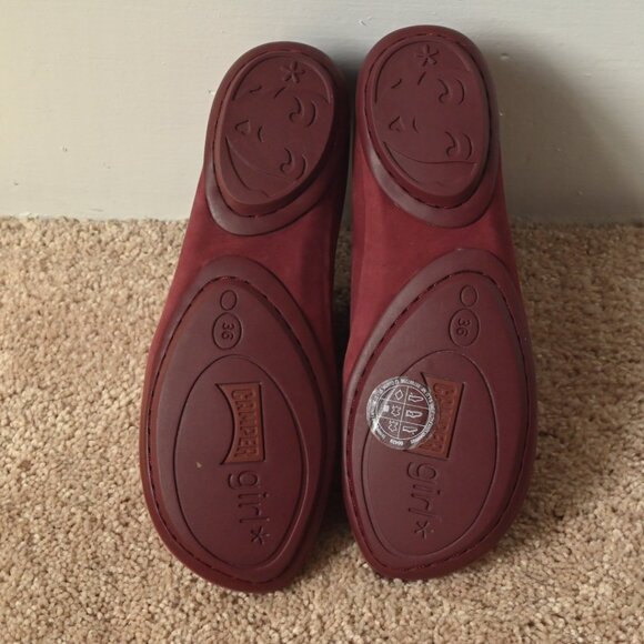 Camper Right Nina Ankle Boot - Red Burgundy Nubuck - Picture 3 of 3